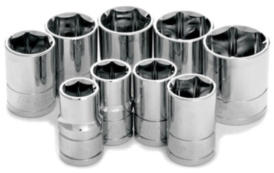 PERFORMANCETOOL W32002 9PC 1 2'' DR SAE SOCKET SET