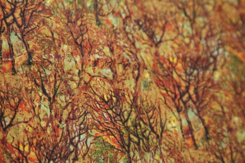 47" x 44W Chestnut Hill Northcott Quilt Cotton Fabric Fall Trees Woods Texture - Picture 8 of 8