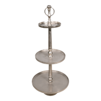 Etagere ServierstäNder 41X41X89Cm Aluminium Vernickelt Silber 3 Etagen