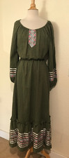 SALE SALE VTG 60s70s Alfred Shaheen California  & Hawaii Wrinkle Maxi Bust 40"