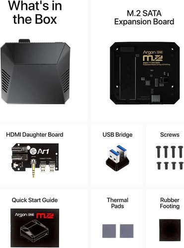 Raspberry Pi 4 Compatible Argon ONE M.2 Aluminum Case with Integrated Heatsink - Afbeelding 8 van 9