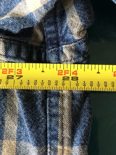 Vintage TRADER BAY 2XLT Blue Tan Mens Plaid Long Sleeve Shirt Tall VTG 90’s - Picture 20 of 22
