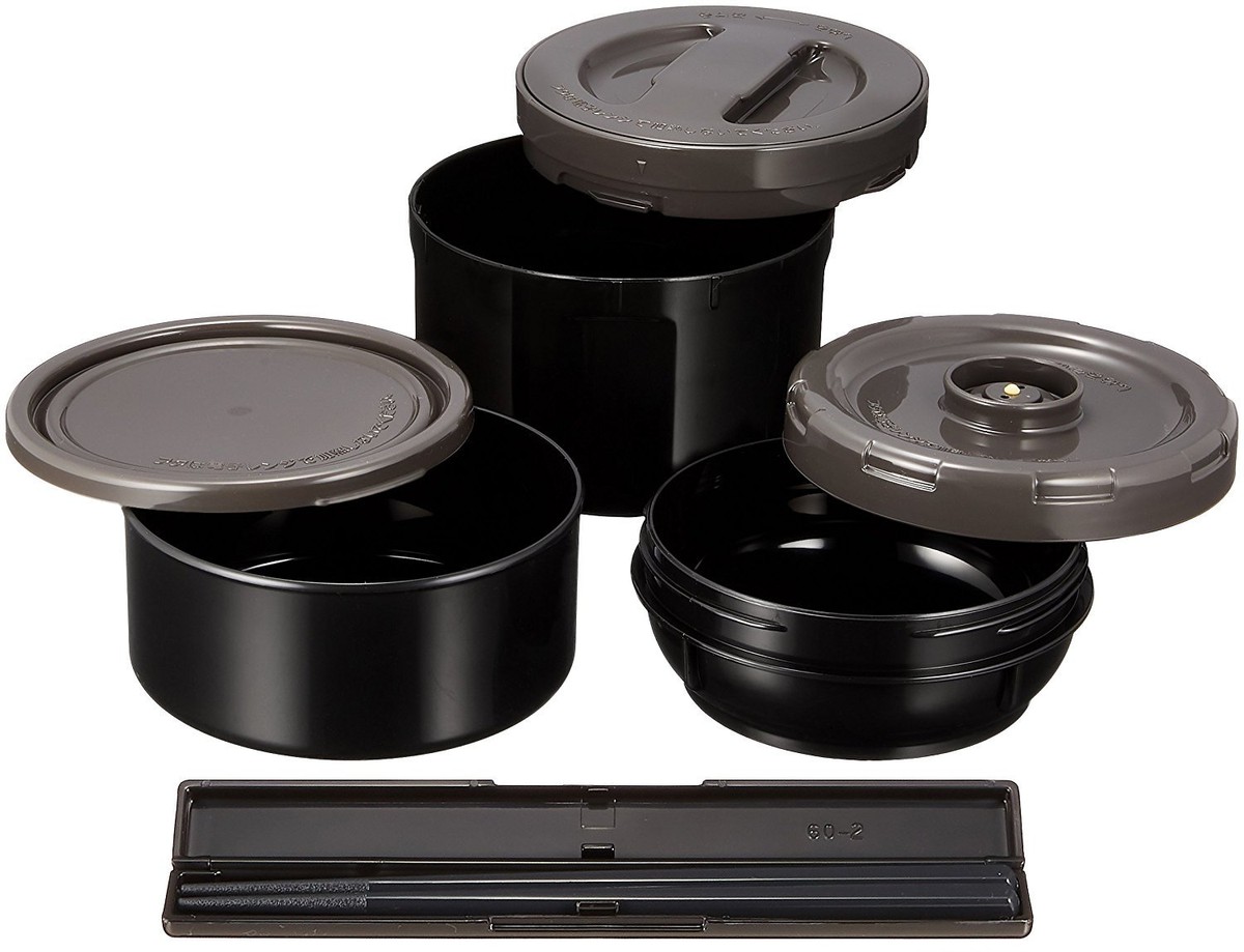 炊飯タッパー Zojirushi Japan Stainless Thermos Food Jar Lunch Box Navy Black SL