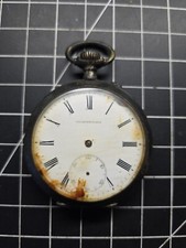 JWC IWC International Watch Company SILVER 800 Pocket Watch swiss gerstenbrand