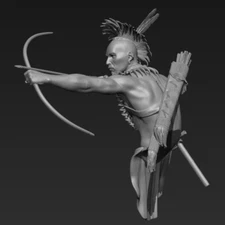 1/10 Pawnee warrior Resin Model figure Bust War theme Unassembled Unpainted