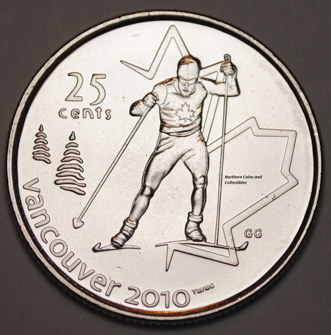 Canada 2009 25 cents Cross Country Skiing UNC - BU Canadian