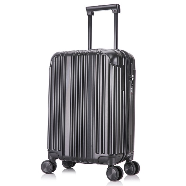 Reisekoffer Mit 4 Rollen Trolley Hartschalenkoffer Schwarz M HandgepäCk Mit Tsa-image