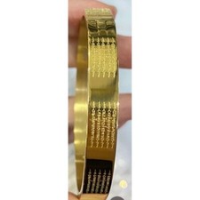 Brazalete Amuleto Mantra Yant 5 Filas Talismán Brazalete Chapado en Oro Buda Tailandés