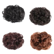 Clip In Hair Messy Bun Hair Extensions Updo Scrunchie Hairpiece Natural New Y9O5