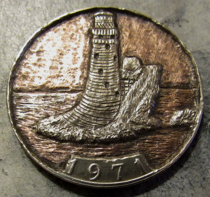 Deep Carved Hobo Nickel, Fastnet Rock Lighthouse, Ireland