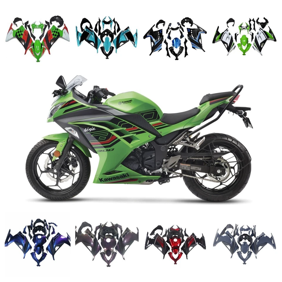 ABS Fairing Kit For Kawasaki EX300R Ninja 300 2013 - 2017 14 15 Plastic Bodywork — 第 3/4 张图片