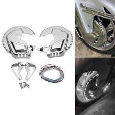 Brake Rotor Covers W Led Ring Of Fire Fit For Honda Goldwing Gl1800 2001-2014