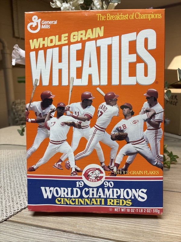 Wheaties 1990 World Champions Cincinnati Reds Baseball Unopened Box