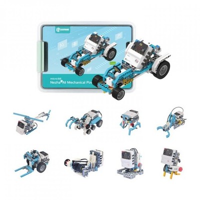 ELECFREAKS micro:bit Nezha Pro AI Mechanical Power Kit, 500+ Teile, 12 Module,