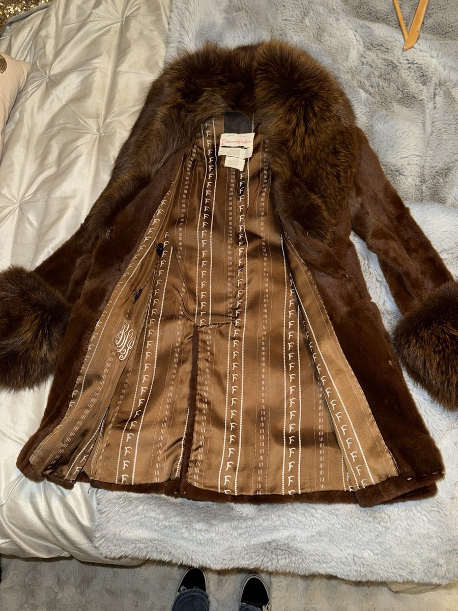 コートその他 Fendi Coat Leather Collar Authentic FENDI Vintage Mink Fur Coat with Fox Collar | eBay