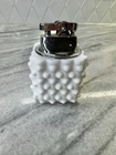 Fenton Vintage Hobnail Milk Glass Table Lighter Art Glass Cigarette Lighter