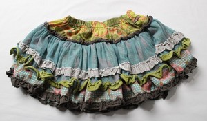 Matilda Jane Girl's Stretch Printed Ruffle Tulle Skirt EJ3 Multicolor Size 6