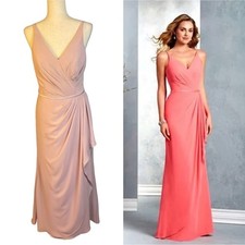 Alfred Angelo 7403 Love's First Blush Chiffon Sleeveless Dress Gown Size 10