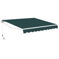 Awning with crank balcony awning sun protection for balcony 360 x 300 cm green