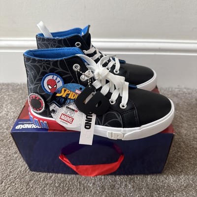 Ground Up Marvel Spider-Man Vulcanised Hi Top Kinder Sneaker s. UK 2.Box ohne Deckel.
