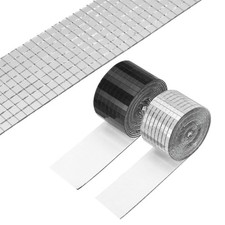 5x5mm Self Adhesive Mirrors Mosaic Tiles, 6400 Pcs Mosaic Sticker, Black Silver