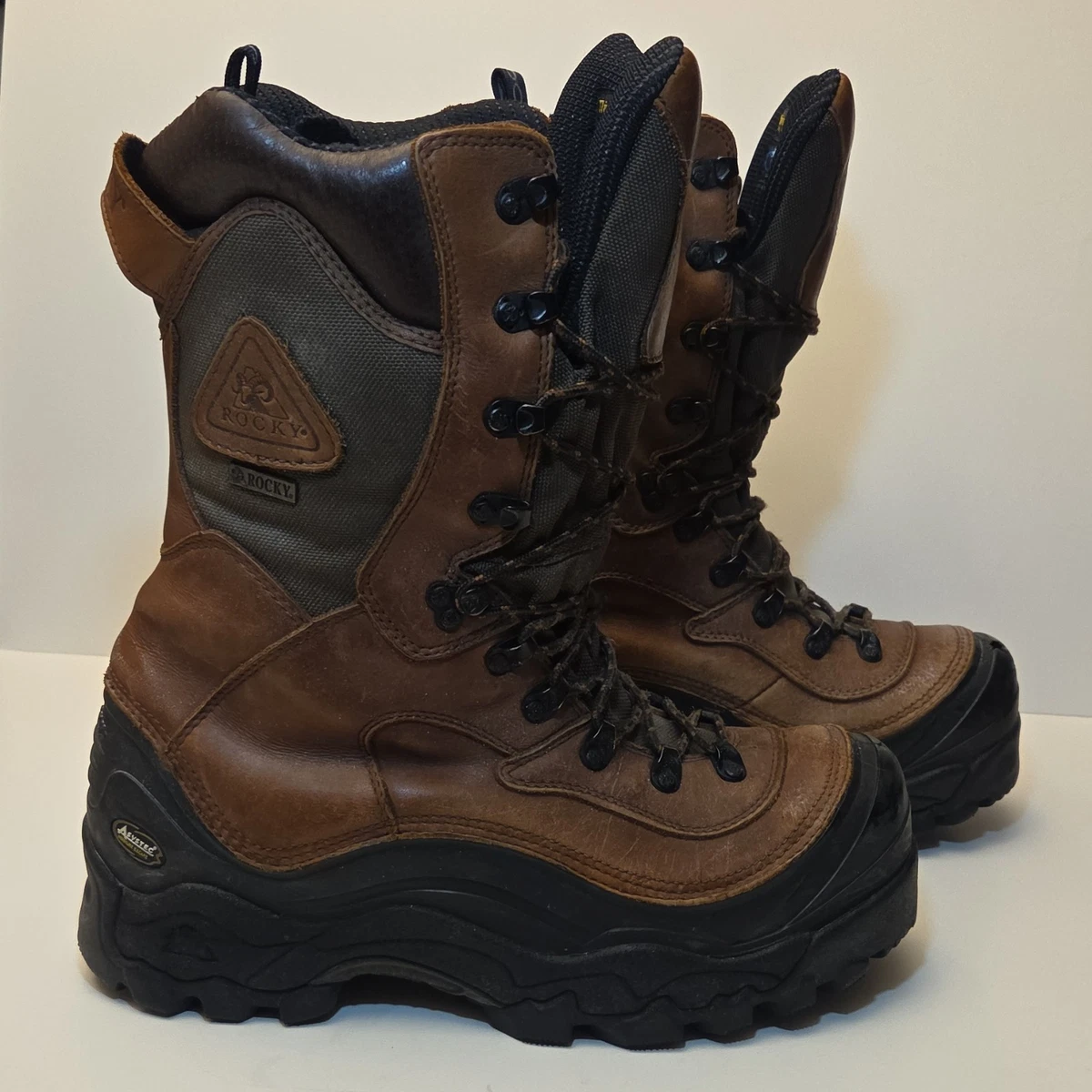 Rocky 7454 Mens Brown Leather 1200G Thinsulate Waterproof Hunting Boots Size 10 ROCKY Hunting Boots for sale | eBay main image 4