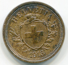 Switzerland Rappen 1913 KM-3.2   lotjan4153