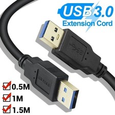 USB 3.0 Male to Male Extension Cable High Speed Data Transfer for PC Laptop