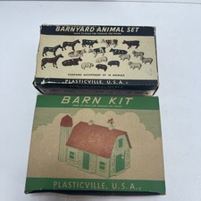 Plasticville Barn BN1  Barnyard Animals - 1952 - BY4 sets - O/S Gauge