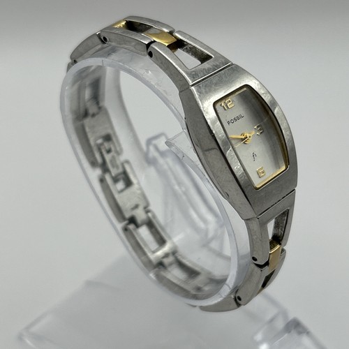 Fossil F2 Watch Women's ES9382 Stainless Steel Gold Silver Tone NEW ...