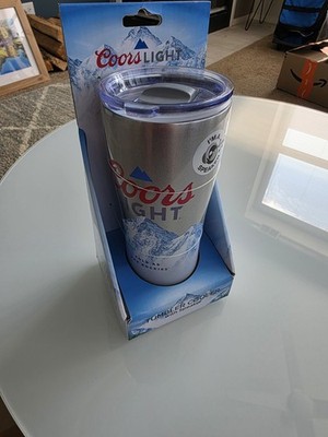 NEW Coors Light Stainless Steel Tumbler with Built in Bluetooth Speaker Grey
