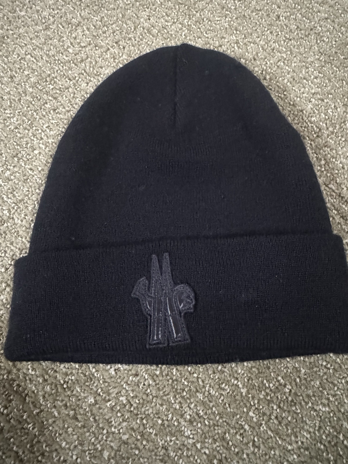 Men's Moncler Black On Black Beanie