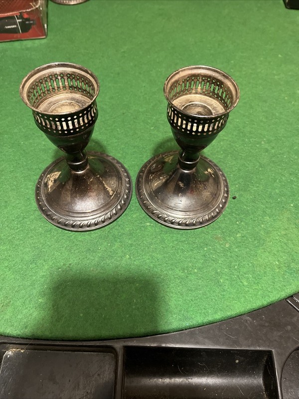 Duchin Creation Sterling Candle Sticks tall