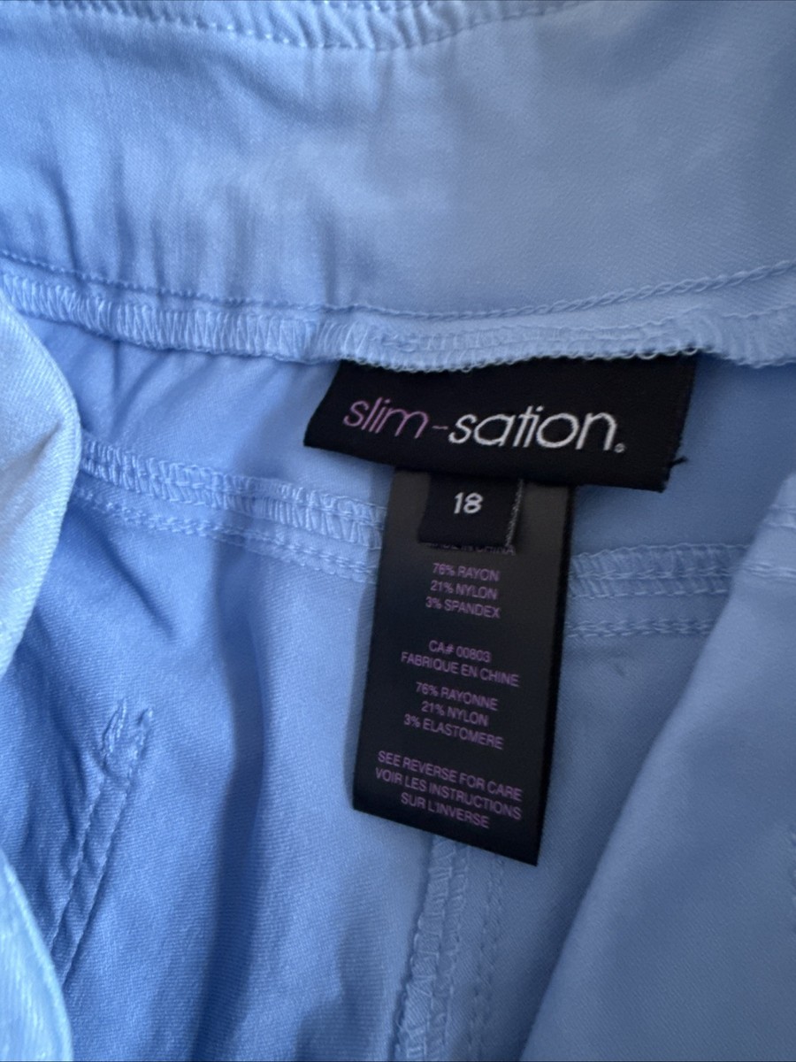 SLIM-SATION Women's Plus-Size Wide Band Pull-On Walking Shorts - Tummy Control & Stretch - View #9