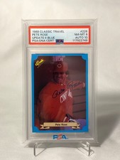 1988 Classic Travel Update II-Blue #226 Pete Rose PSA 8 AUTO 10