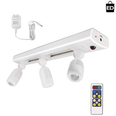 Versatile LED Track Light with Remote Control - Dimmable & Adjustable Heads