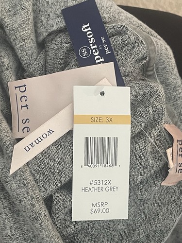 Suéter elástico supersuave Per Se nuevo con etiquetas Plus 24W cuello capucha LS - Imagen 5 de 11