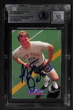 Bart Oates NY Giants Signed 1991 Pro Line Portraits Card Beckett Auto 10