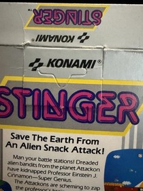 Konami Stinger NES CIB 5 Screw Cartridge Complete Manual Sleeve Foam Block Rare