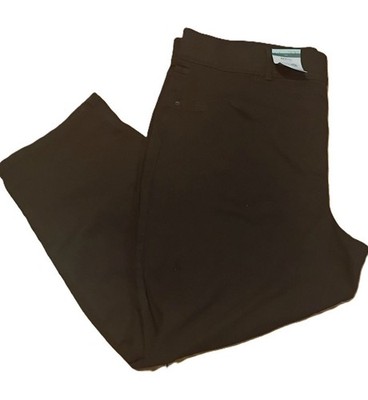 NEW Terra & Sky BLACK   Pull On  High Rise Straight Jeans 4X (28W-30W)  Plus