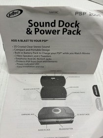 Intec Playstation Portable PSP 2000 Sound Dock & Power Pack Mint Never Used