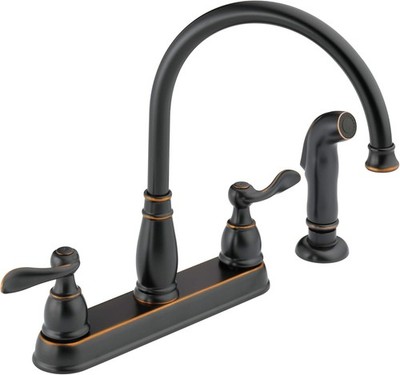 Windemere Oil Rubbed Bronze Kitchen Faucet W/ Side Sprayer Traditional 4 Hole