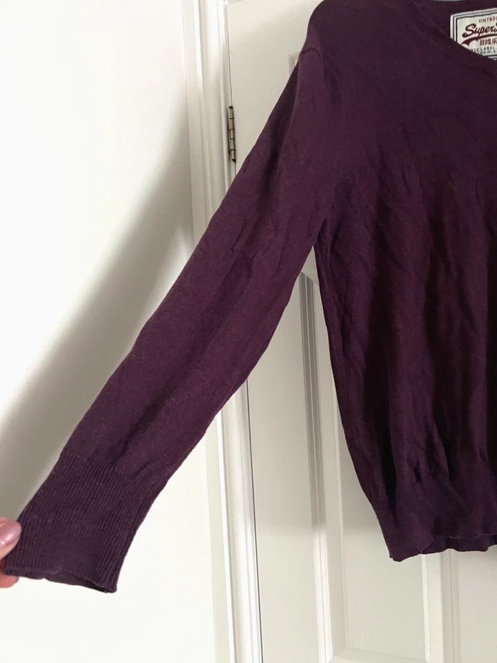 Superdry, Maroon, 95% Cotton, 5% Cashmere Jumper, L (Chest Measures 43") - Image 2 of 4