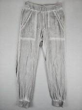Athropologie Cloth & Stone Joggers Size Small Gray Lightweight Rayon Made in USA