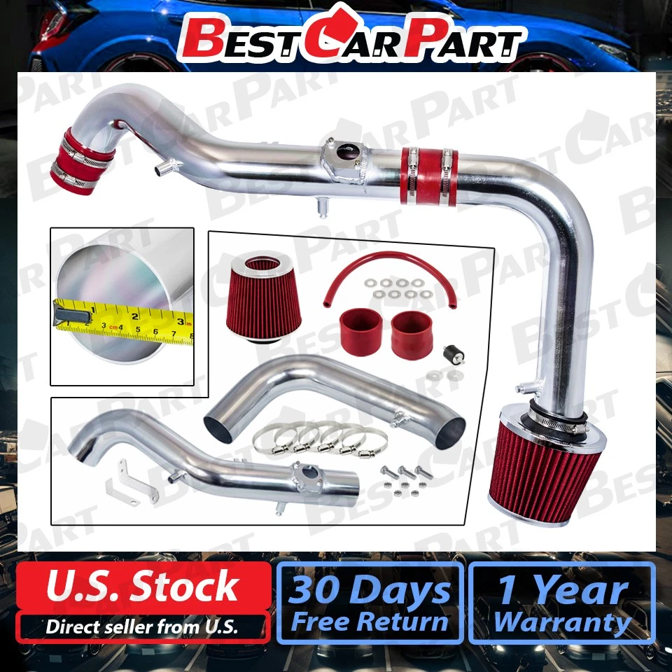 Kit de inducción de admisión de aire frío BCP RED 05-06 Scion tC 2,4 L VVTi L4 + filtro Foto 2 de 4