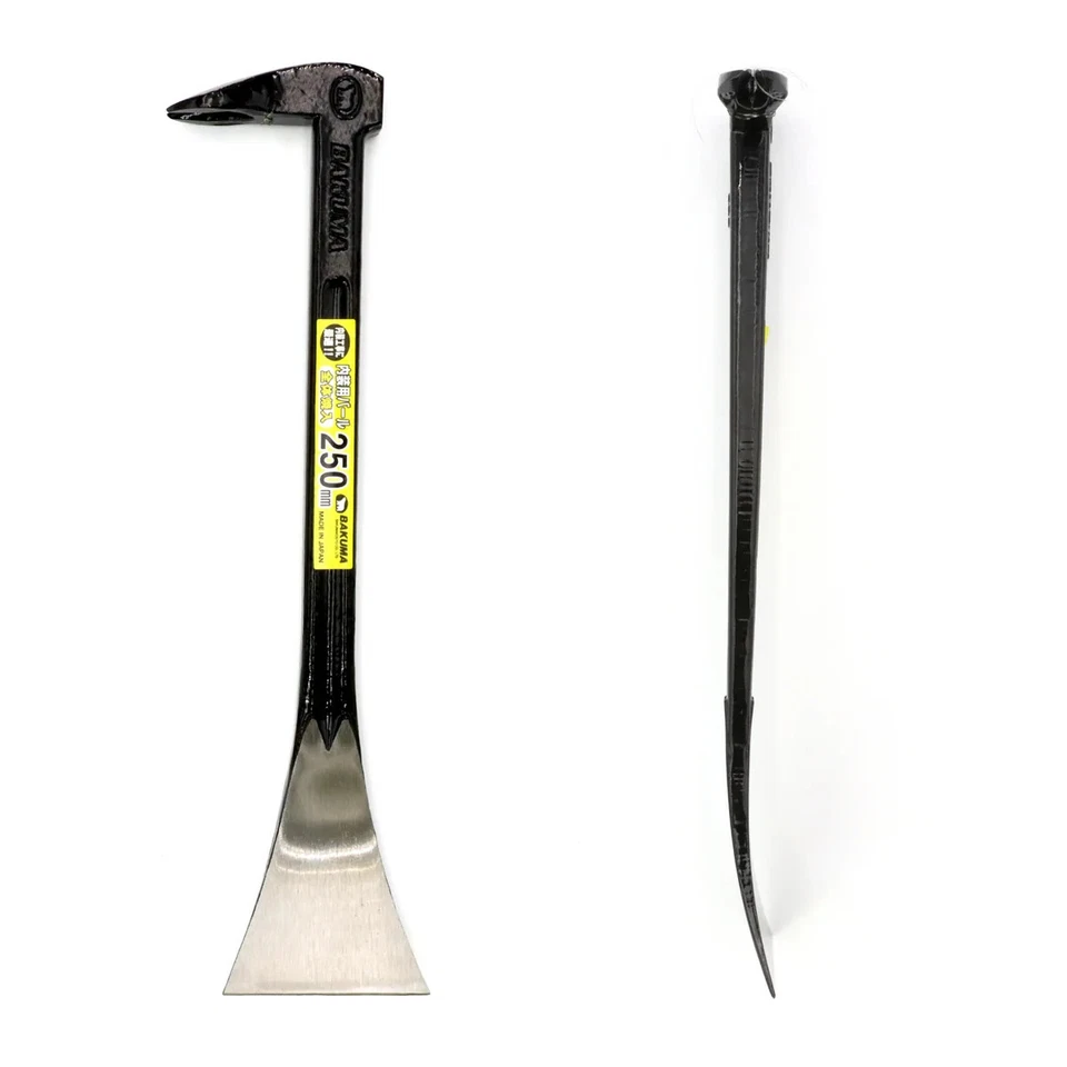 Bakuma Japanese 10" / 250mm Premium Pry Bar Nail Puller With Hard Hammer Head - Image 3 of 4