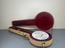 Handcrafted Open-Back Banjo with Hard-Shell Case, Best Banjo Left In Inventory