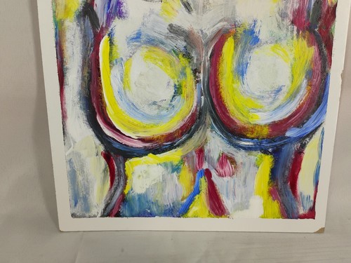 OOAK Women's Bust Chest Art Flat 10.25 x 13in Signed - Picture 3 of 5