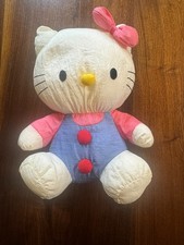 Vtg 1996 Sanrio Hello Kitty Parachute Nylon Stuffed Animal Plush White Soft READ
