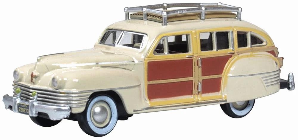 Chrysler T & C Woody Wagon 1942 Catalina Tan 1:87 Scale Oxford Diecast 87CB42003
